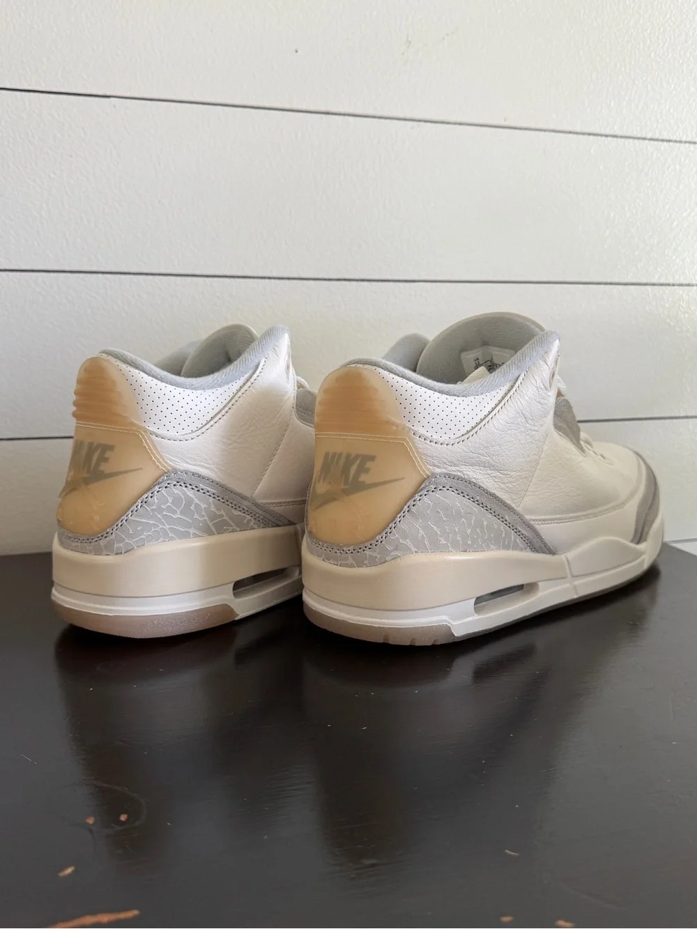 Jordan 3 White and Grey Retro Basketball Sneakers Retro Craft (Brand New)
